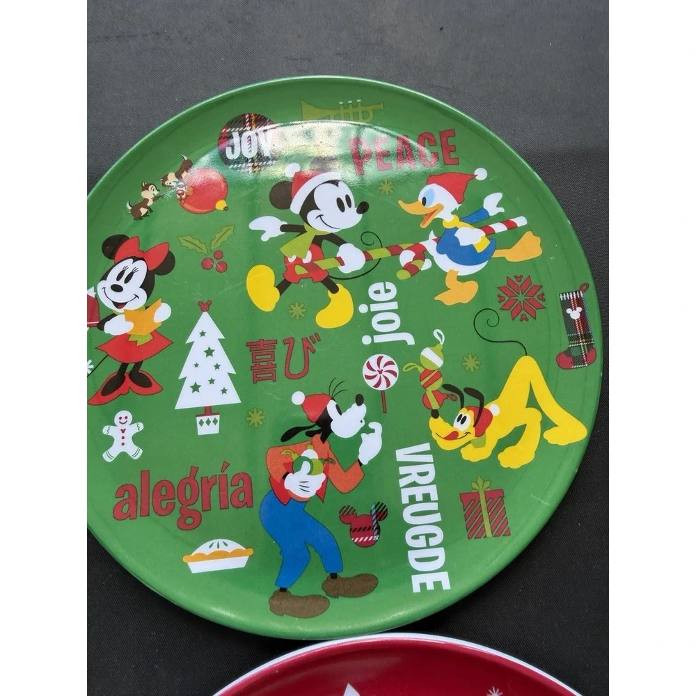 Disney Christmas Dessert/ Salad/display Plates Set of 4